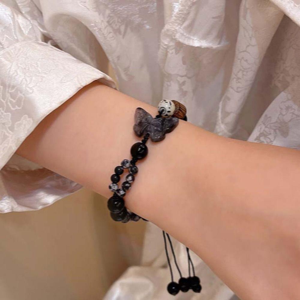 Exquisite Charm Butterfly Ink Wash Bracelet Jewelry Accessories Bead Hand Ring Girls чорний
Exquisite Charm Butterfly Ink Wash Bracelet Jewelry Accessories Bead Hand Ring Girls чорний