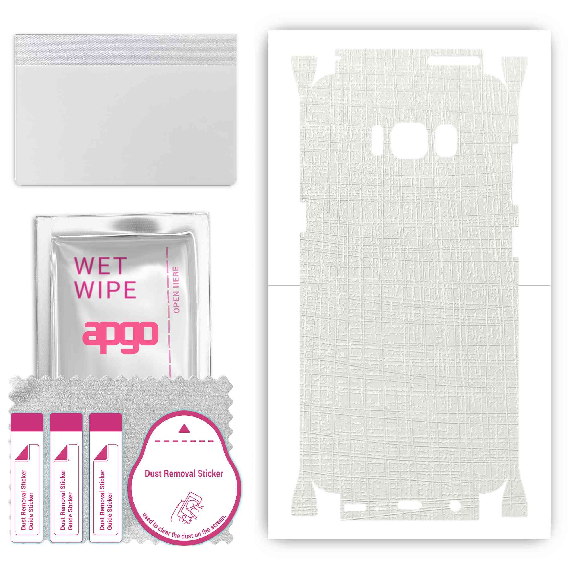 apgo Protective Skin Sticker for the back+sides compatible with Samsung Galaxy S8, Full Wrap Film, Foil, Vinyl - Pattern White Fabric
apgo Protective Skin Sticker for the back+sides compatible with Samsung Galaxy S8, Full Wrap Film, Foil, Vinyl - Pattern White Fabric