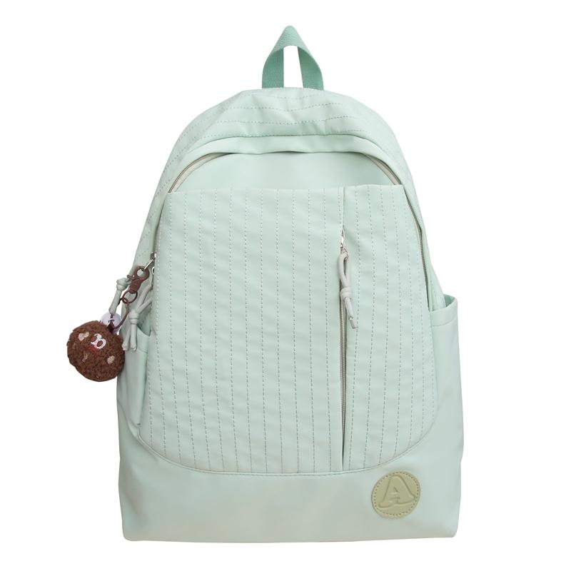 Рюкзак для путешествий, женская школьная сумка, мужской однотонный рюкзак, студенческий компьютерный рюкзак зелёный