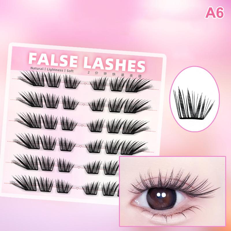 6 Rows Dense Natural False Eyelashes No Glue Need Segmented Eyelash Extension Eye-Lifting Effect Women S Curling Eyelash Cluster A6
6 Rows Dense Natural False Eyelashes No Glue Need Segmented Eyelash Extension Eye-Lifting Effect Women S Curling Eyelash Cluster A6