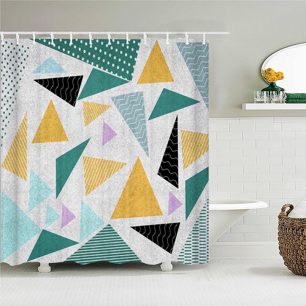 3D Classic Geometry Pattern Printed Fabric Shower Curtains Bathroom Curtain Bath Screen Waterproof Product Home Decor With Hooks W60H190(CM)-1 Pcs
3D Classic Geometry Pattern Printed Fabric Shower Curtains Bathroom Curtain Bath Screen Waterproof Product Home Decor With Hooks W60H190(CM)-1 Pcs