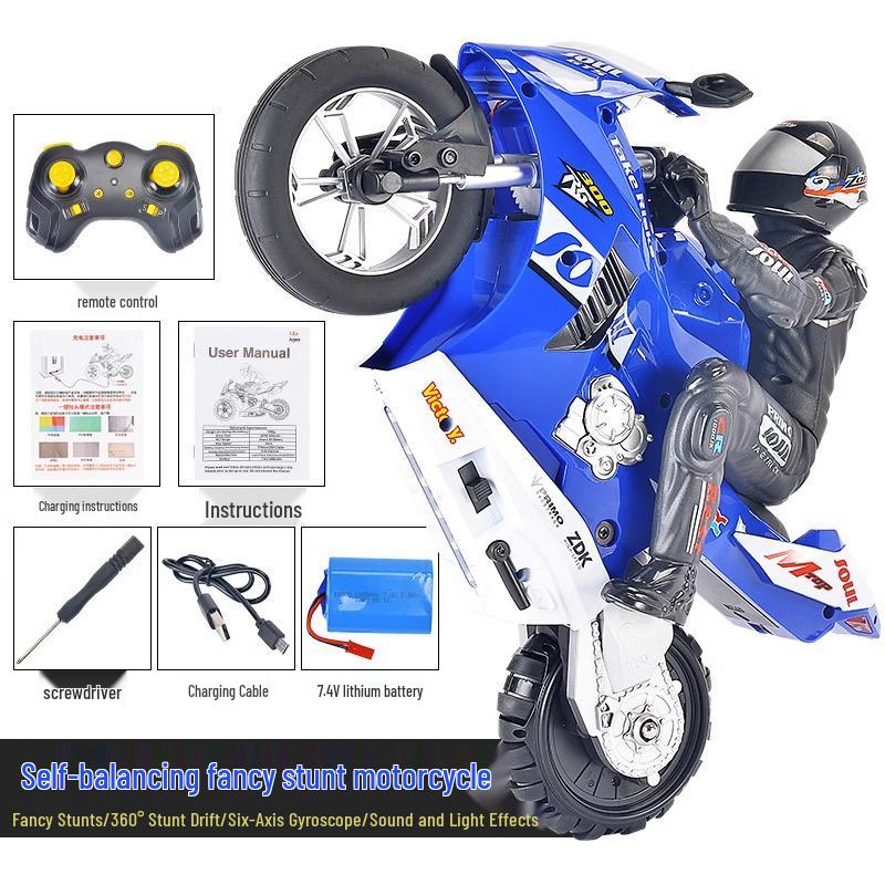All-Terrain Remote Control Stunt Motorcycle with Self-Balancing and Wheelie Drifting Features
All-Terrain Remote Control Stunt Motorcycle with Self-Balancing and Wheelie Drifting Features