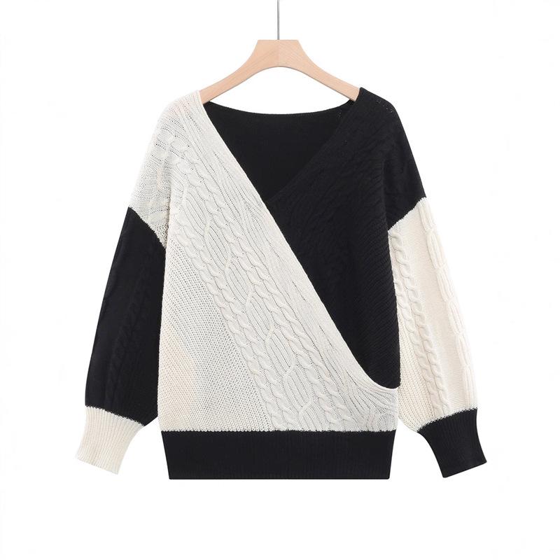 2025 Plus Size Women s Black and White Color Block V-Neck Long Sleeve Knit Top for Autumn and Winter 4XL
2025 Plus Size Women s Black and White Color Block V-Neck Long Sleeve Knit Top for Autumn and Winter 4XL