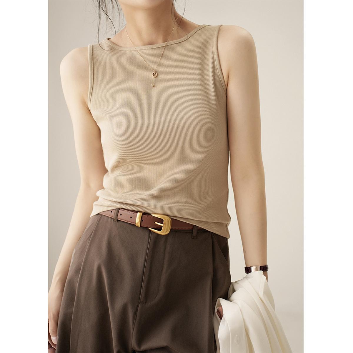 High-elastic Threaded Cotton Wide Shoulder Strap Sleeveless Vest for Women s Summer, Tight-fitting Inner Layer and Outer Layer with Suspenders S білий
High-elastic Threaded Cotton Wide Shoulder Strap Sleeveless Vest for Women s Summer, Tight-fitting Inner Layer and Outer Layer with Suspenders S білий