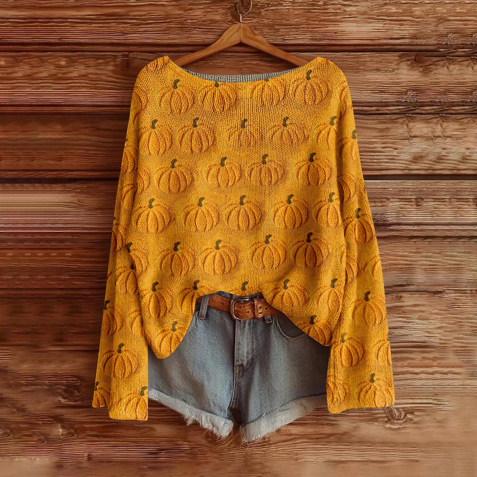 Женский модный свитер с длинным рукавом и принтом на Хэллоуин XL оранжевый
Женский модный свитер с длинным рукавом и принтом на Хэллоуин XL оранжевый