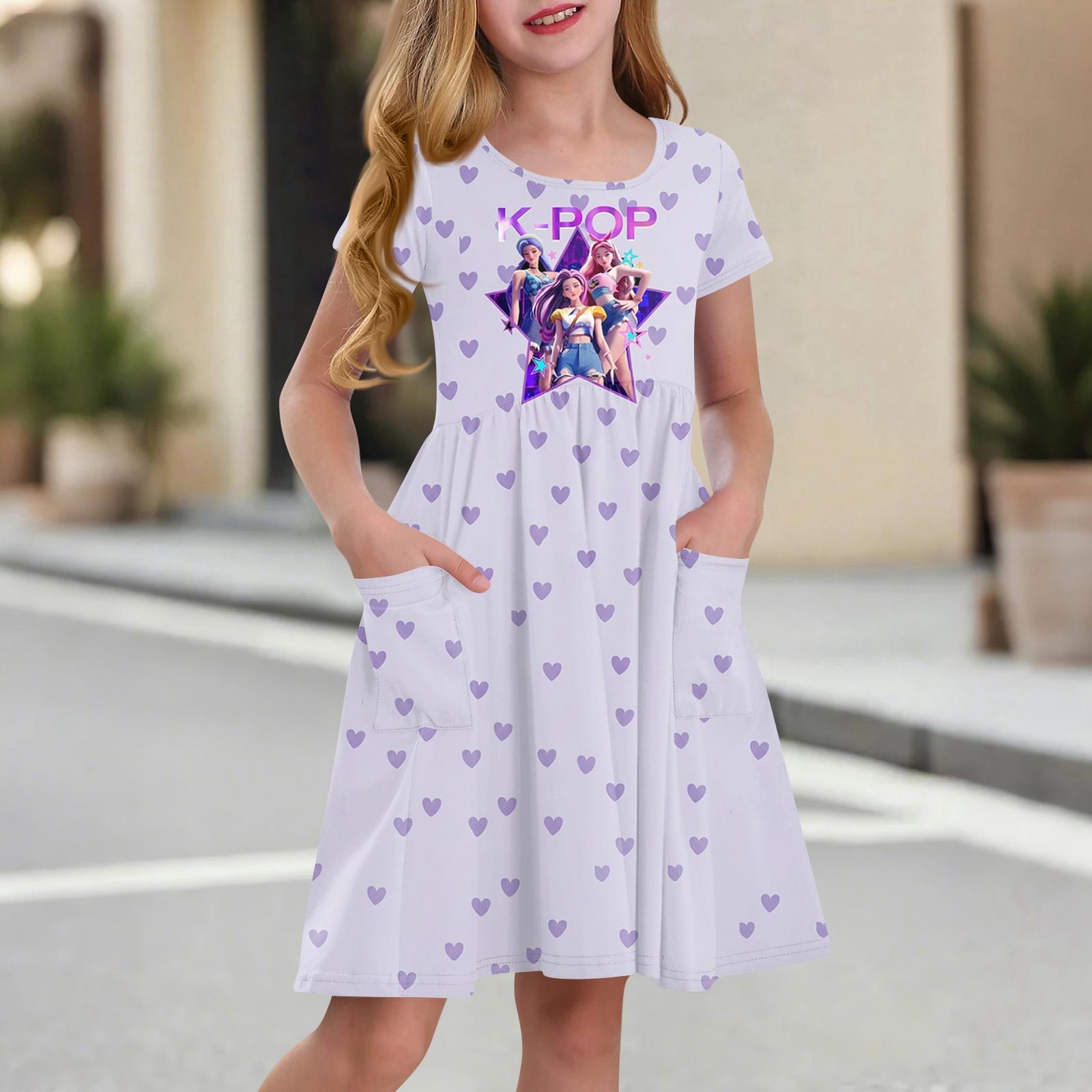 Children s Skirt Round Neck Short Sleeve Princess Dress Fashion Casual Pocket Dress For Girls 90 фіолетовий
Children s Skirt Round Neck Short Sleeve Princess Dress Fashion Casual Pocket Dress For Girls 90 фіолетовий