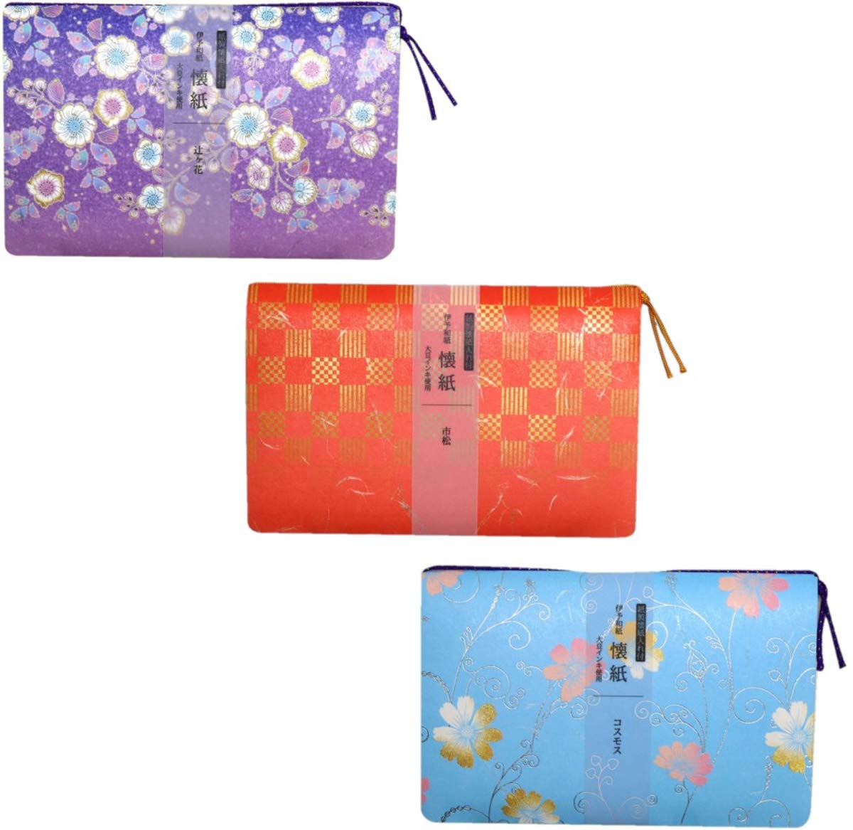 Kamiso Japanese Washi Paper Kaishi Kimonomi Kaishi 3 pieces with case Set of 20 sheets x 3 (Tsujigahana, Ichimatsu, Cosmos)
Kamiso Japanese Washi Paper Kaishi Kimonomi Kaishi 3 pieces with case Set of 20 sheets x 3 (Tsujigahana, Ichimatsu, Cosmos)