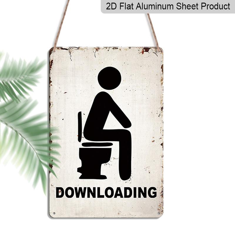 2D Flat Vintage Metal Downloading Toilet Sign Rustic Aluminium Wall Decor for Bathroom Restroom Bar Cafe Garage Humorous Restroom Usage 20*30cm
2D Flat Vintage Metal Downloading Toilet Sign Rustic Aluminium Wall Decor for Bathroom Restroom Bar Cafe Garage Humorous Restroom Usage 20*30cm