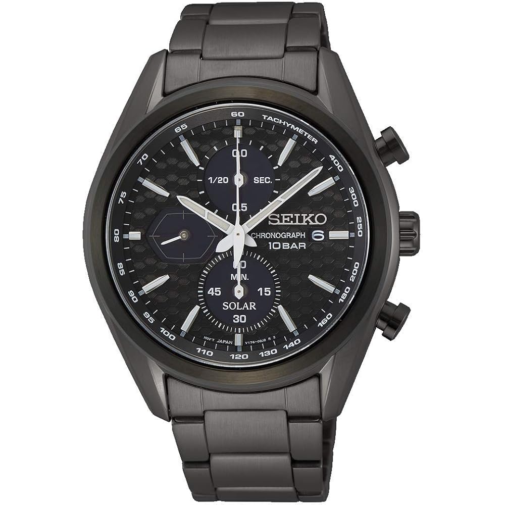 Seiko Machina Sportiva Quartz Solar Chronograph Watch Sapphire Glass SSC773P1 Men s Gunmetal with Adjustment Tool
Seiko Machina Sportiva Quartz Solar Chronograph Watch Sapphire Glass SSC773P1 Men s Gunmetal with Adjustment Tool