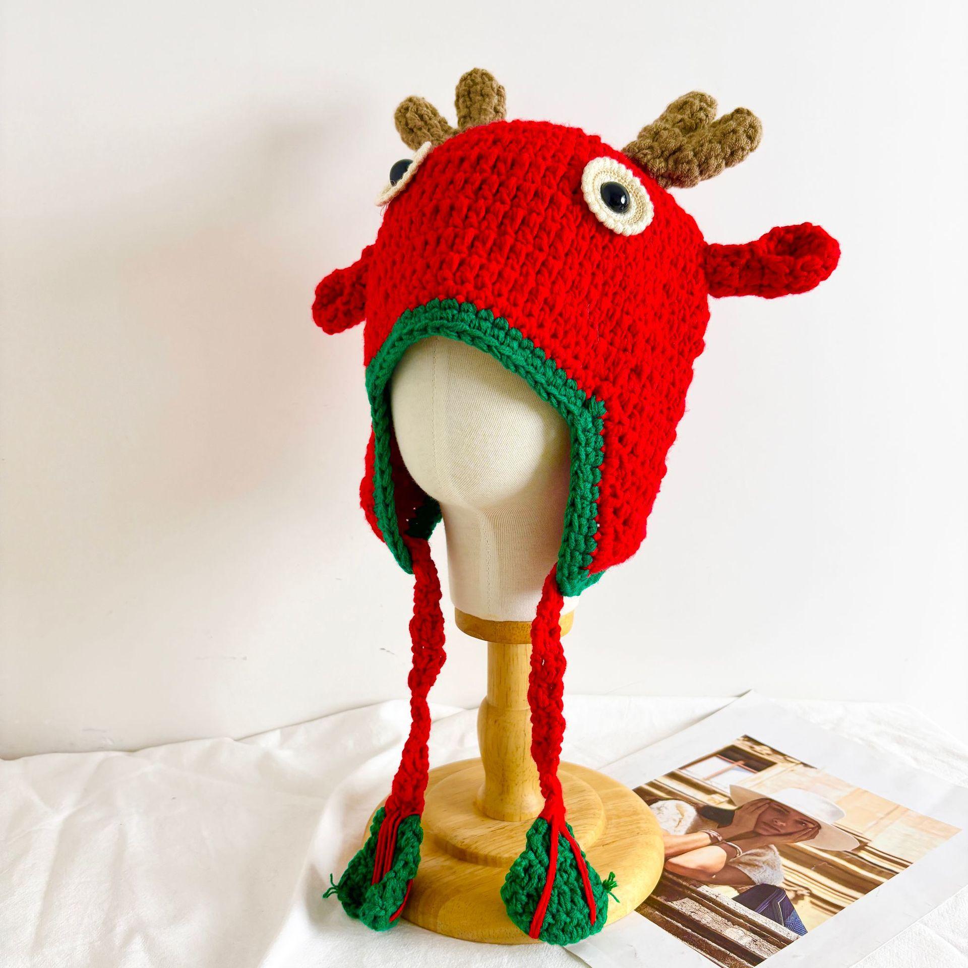 Осенне-зимняя вязаная вручную забавная шапка с изображением животных, женские мультяшные рога, рождественский подарок, теплая шерстяная шапка M(56-58cm) красный
Осенне-зимняя вязаная вручную забавная шапка с изображением животных, женские мультяшные рога, рождественский подарок, теплая шерстяная шапка M(56-58cm) красный