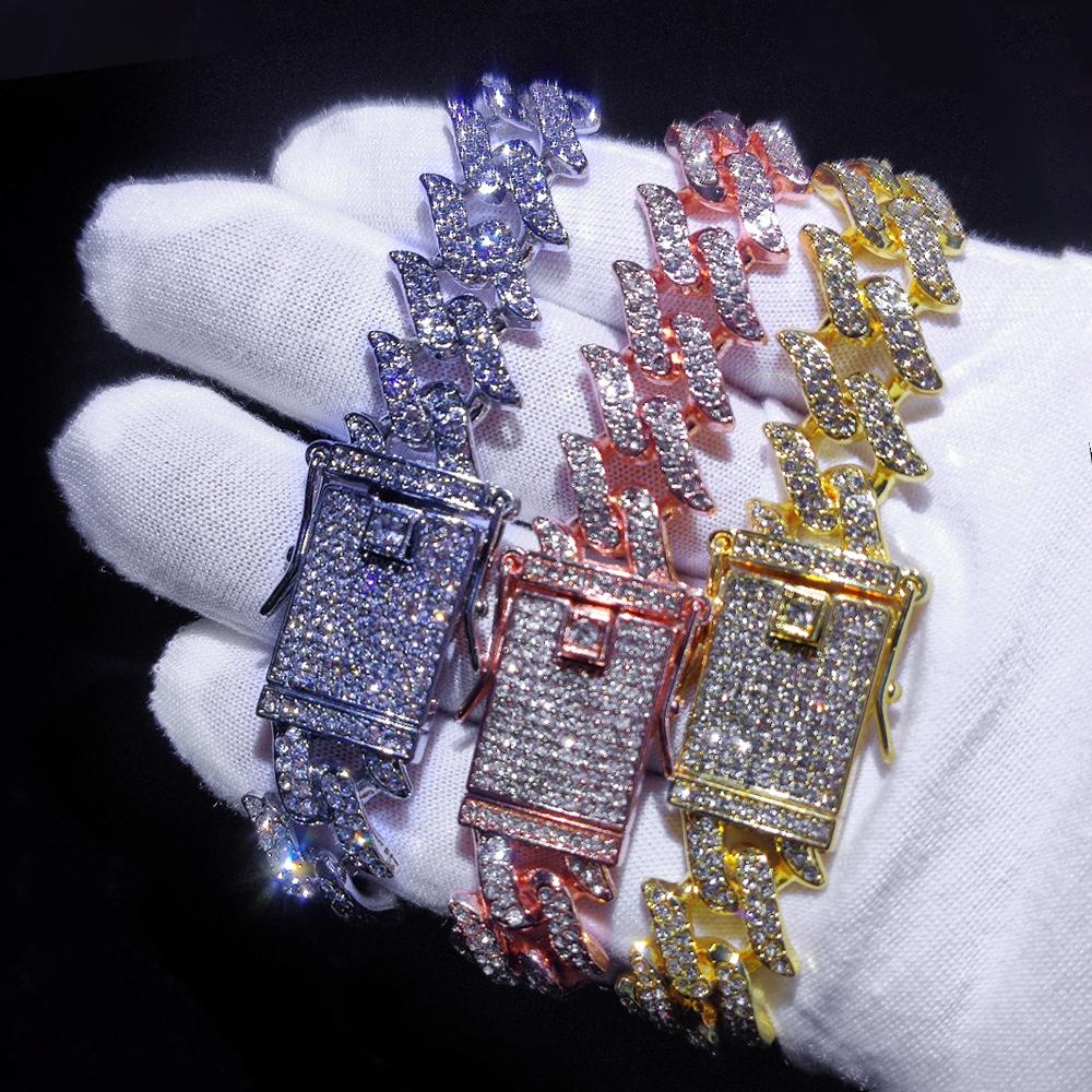 Fashion 16mm Iced Out Crystal Prong Cuban Link Chain Bracelet for Women Men Bling Rhinestone Cuban Bracelets Hip Hop Jewelry
Fashion 16mm Iced Out Crystal Prong Cuban Link Chain Bracelet for Women Men Bling Rhinestone Cuban Bracelets Hip Hop Jewelry