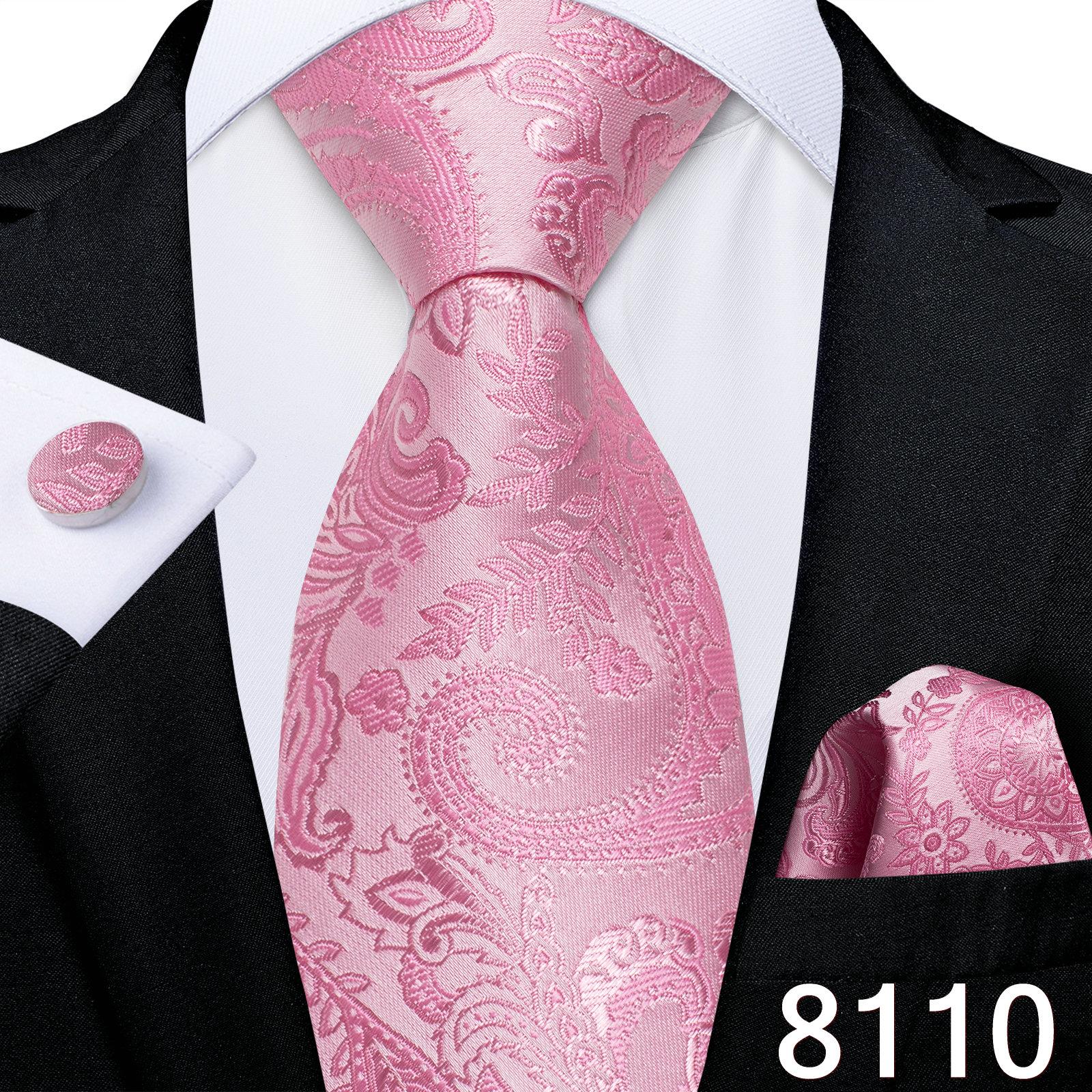 Чоловічі краватки Dibangu Pink Paisley Striped Silk Woven Necklinks Hanky Cufflinks Set for Wedding Tie N-8110
Чоловічі краватки Dibangu Pink Paisley Striped Silk Woven Necklinks Hanky Cufflinks Set for Wedding Tie N-8110