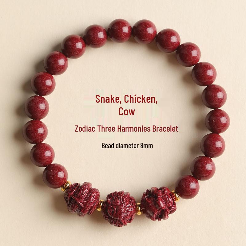 2026 Authentic Natural Cinnabar Three Harmony Bracelet for Year of the Snake - Luck-Turning Beads for Women & Men
2026 Authentic Natural Cinnabar Three Harmony Bracelet for Year of the Snake - Luck-Turning Beads for Women & Men