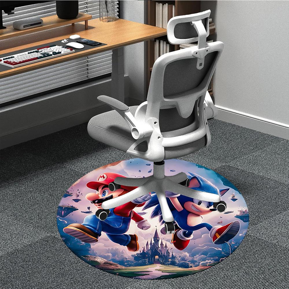 1pc Mario Sonic Office Round Area Rug, Indoor Mat Suitable For Office, Bedroom Living Room Home Decor, Room Deco, Offic a0928213 80cm by 80cm
1pc Mario Sonic Office Round Area Rug, Indoor Mat Suitable For Office, Bedroom Living Room Home Decor, Room Deco, Offic a0928213 80cm by 80cm