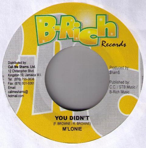 7inch Record M LONIE - You Didn t NONE B-Rich Records 2004 Jamaica Reggae, Ska & Dub Used
7inch Record M LONIE - You Didn t NONE B-Rich Records 2004 Jamaica Reggae, Ska & Dub Used