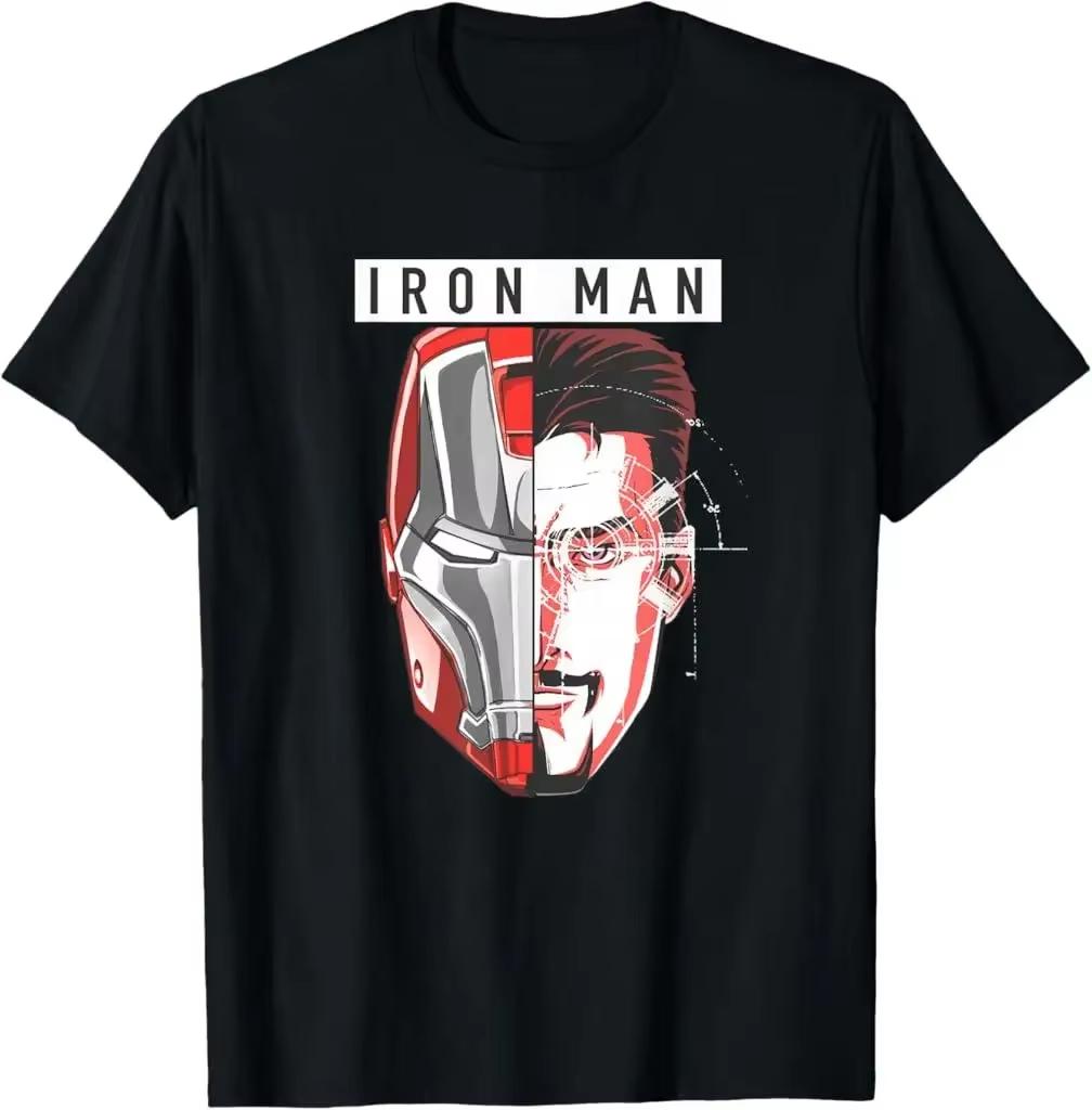 Iron Unisex splitface pattern black shortsleeved cotton Tshirt in Marvel style comfortable and casual S
Iron Unisex splitface pattern black shortsleeved cotton Tshirt in Marvel style comfortable and casual S