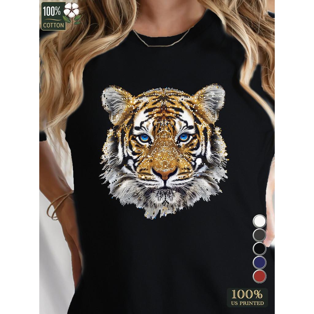 Tiger print crew neck T-shirt, spring and summer casual short-sleeved top, women s clothing XXL чорний
Tiger print crew neck T-shirt, spring and summer casual short-sleeved top, women s clothing XXL чорний