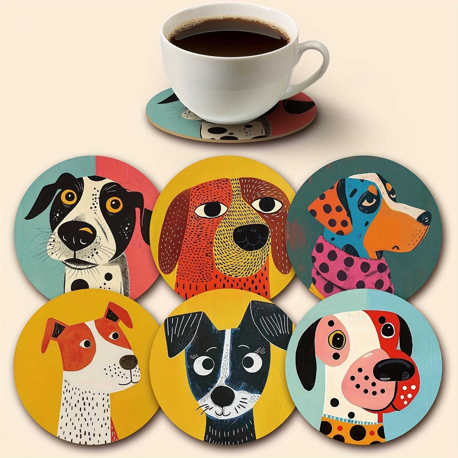 6pcs Colorful Dog Coasters, Heat-Resistant Wooden Coasters for Home/Office Decor, Ideal Gift for Dog Lovers.
6pcs Colorful Dog Coasters, Heat-Resistant Wooden Coasters for Home/Office Decor, Ideal Gift for Dog Lovers.