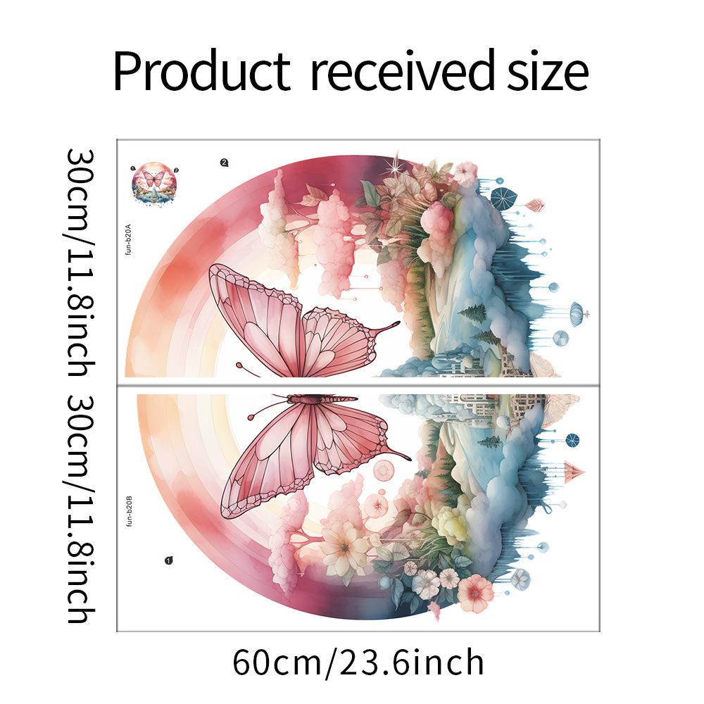 Round Watercolor Butterfly Flowers Bedroom Living Room Home Background Layout Wall Stickers 30*60CM*2PCS/fun-b20
Round Watercolor Butterfly Flowers Bedroom Living Room Home Background Layout Wall Stickers 30*60CM*2PCS/fun-b20