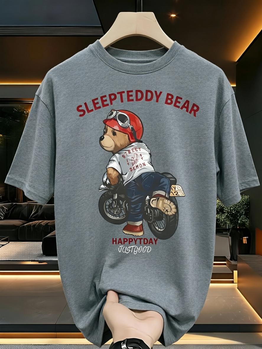Motorcycle Bear Tshirt Unisex Women Cute Biker Bear Graphic Tee Casual Streetwear Black Cotton Tops 4XL
Motorcycle Bear Tshirt Unisex Women Cute Biker Bear Graphic Tee Casual Streetwear Black Cotton Tops 4XL