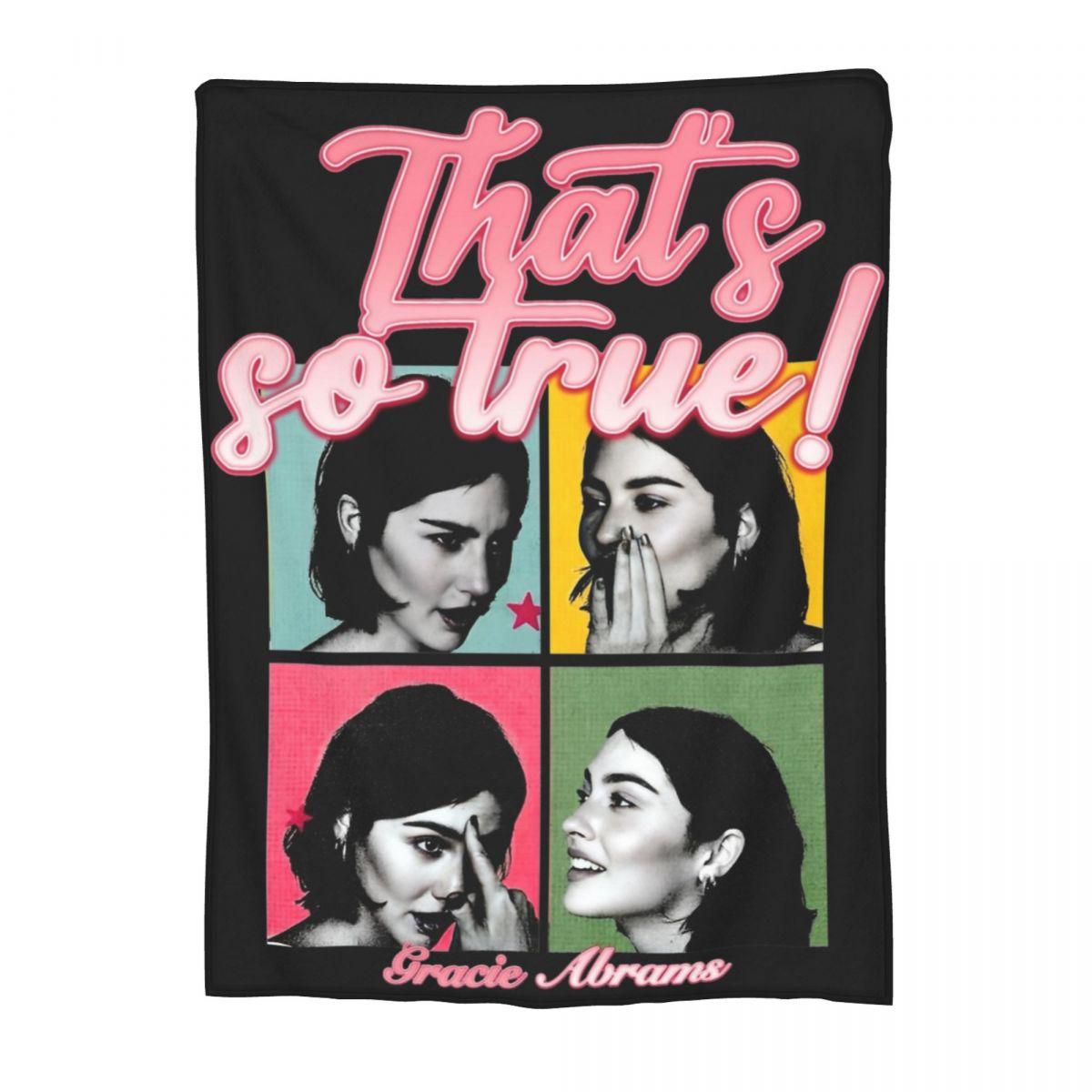 Colorful That s So True Gracie Abrams Blankets Fleece Autumn/Winter Multi-function Super Warm Throw Blanket for Bed Rug Piece 75x90cm
Colorful That s So True Gracie Abrams Blankets Fleece Autumn/Winter Multi-function Super Warm Throw Blanket for Bed Rug Piece 75x90cm