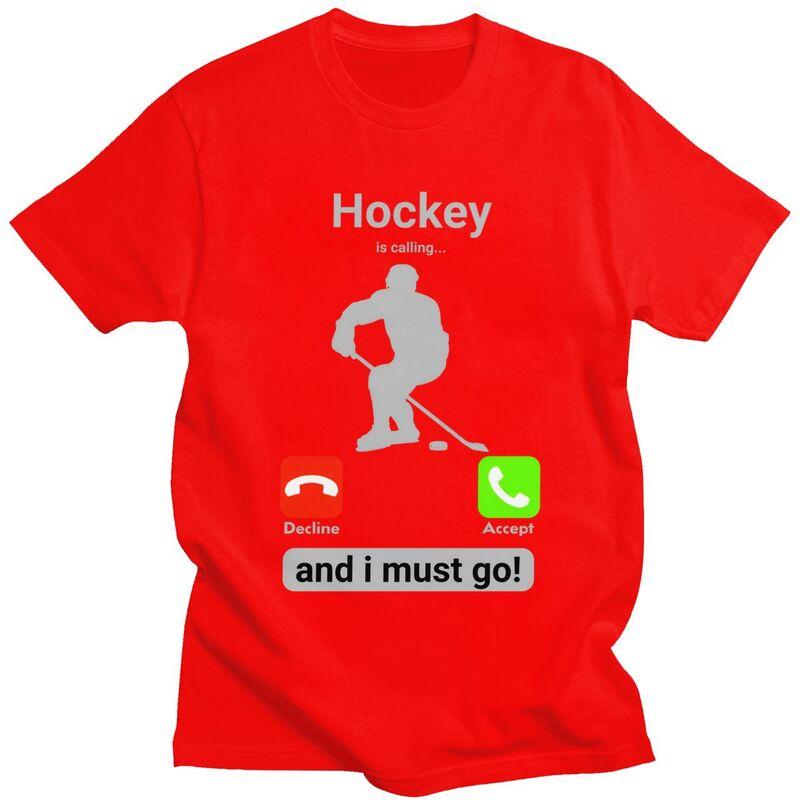Mens Hockey Is Calling And I Must Go T Shirt Short Sleeves Cotton Tshirt Valentines Day Gift Leisure Tees Slim Fit Clothing S
Mens Hockey Is Calling And I Must Go T Shirt Short Sleeves Cotton Tshirt Valentines Day Gift Leisure Tees Slim Fit Clothing S