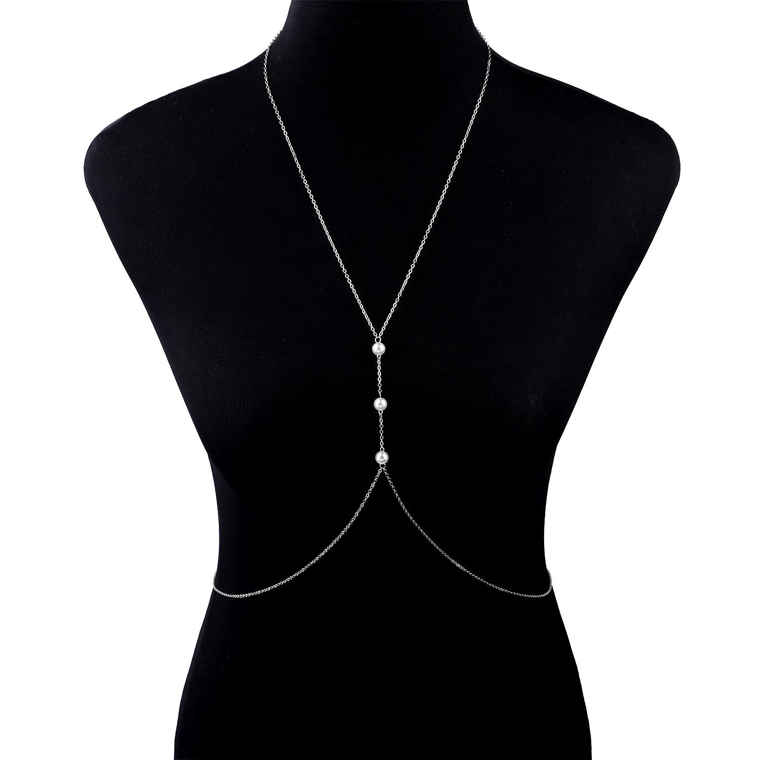 European and American hot-selling belly bodychain sexy pearl chain body chain срібний
European and American hot-selling belly bodychain sexy pearl chain body chain срібний