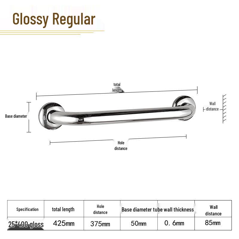 Нескользящий безопасный поручень из нержавеющей стали для ванных комнат пожилых и инвалидов
Нескользящий безопасный поручень из нержавеющей стали для ванных комнат пожилых и инвалидов