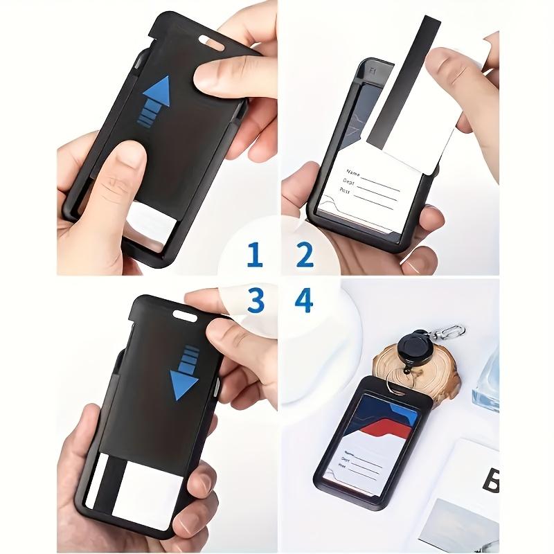 Durable Plastic Sliding ID Badge Holders, Hard Vertical Card Protectors with Clear Window - Ideal чорний
Durable Plastic Sliding ID Badge Holders, Hard Vertical Card Protectors with Clear Window - Ideal чорний
