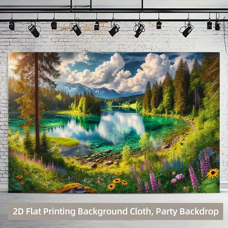 2D Green Forest Lake Scenic Photography Background Cloth 47.2x31.5inch/120*80cm
2D Green Forest Lake Scenic Photography Background Cloth 47.2x31.5inch/120*80cm