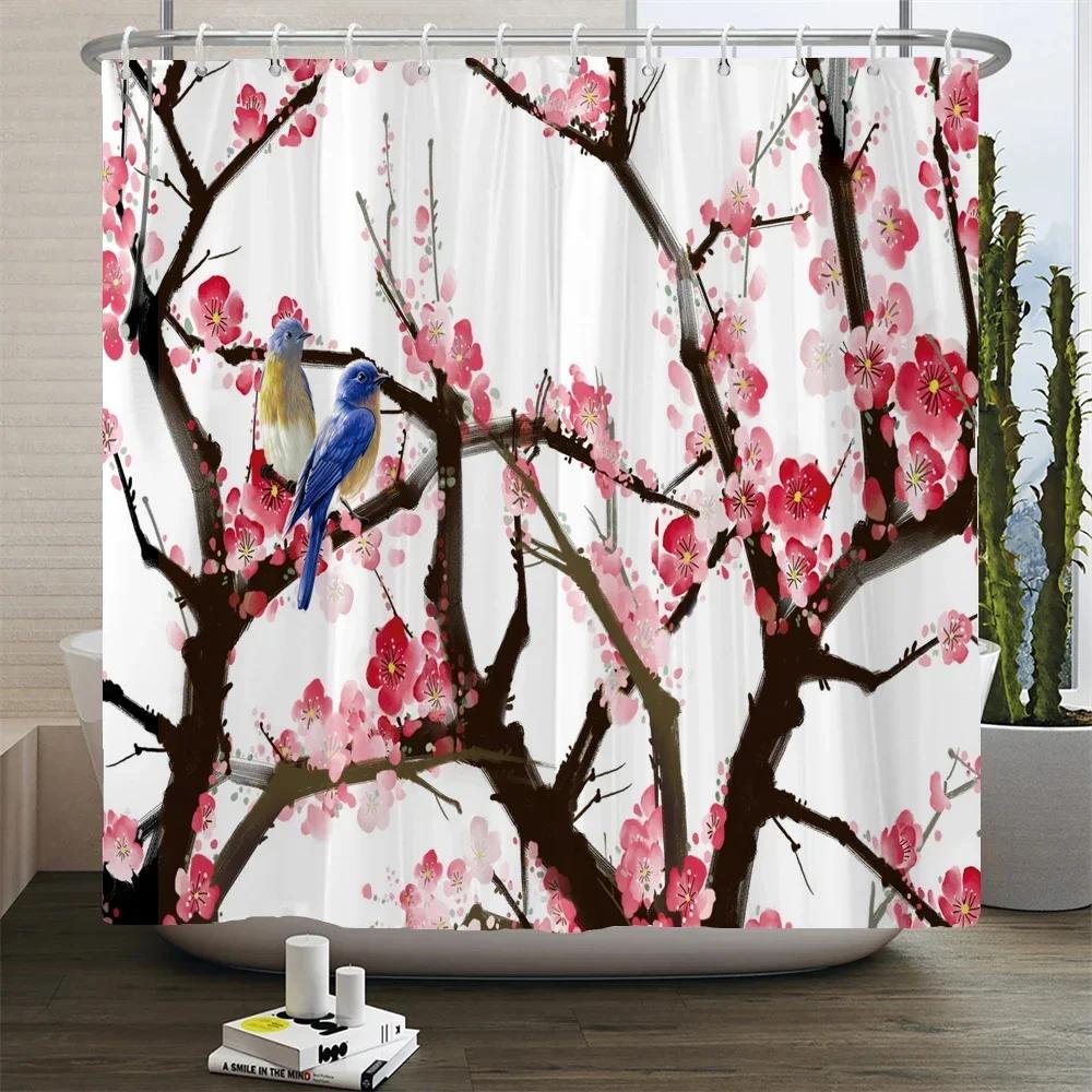 Chinese Style Flower And Birds Tree Shower Curtains Bath Curtain Waterproof Bathroom Decor With Hooks 3D Printing Bath Curtain W60H190(CM)-1 Pcs
Chinese Style Flower And Birds Tree Shower Curtains Bath Curtain Waterproof Bathroom Decor With Hooks 3D Printing Bath Curtain W60H190(CM)-1 Pcs