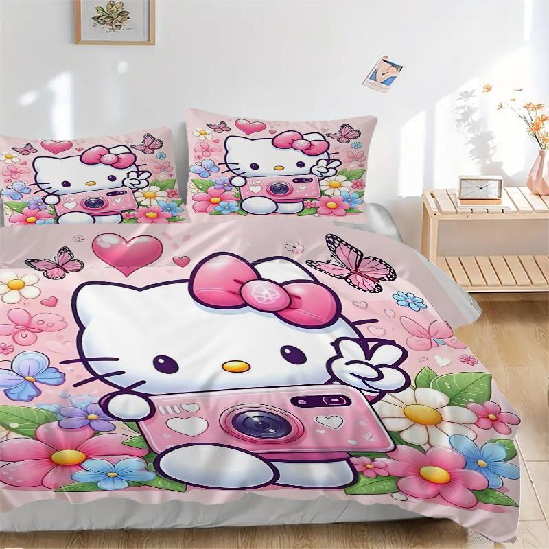 3pcs Butterflies & Hello Kitty Quilt Set Cartoon Themed Bed Quilt Set Lovely Character Bedroom Decor Bed Quilt Set Four Seasons (1 Cover + 2Pillo 135x200cm
3pcs Butterflies & Hello Kitty Quilt Set Cartoon Themed Bed Quilt Set Lovely Character Bedroom Decor Bed Quilt Set Four Seasons (1 Cover + 2Pillo 135x200cm
