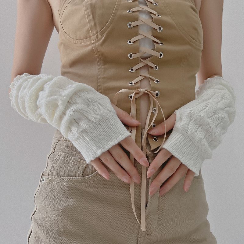 Subculture Oversleeve Bow Fake Sleeve Lolita Girl JK Open Finger Gloves Sweet Girl Lolita Style Arm Sleeve White plain plate Cable Stitch All yards
Subculture Oversleeve Bow Fake Sleeve Lolita Girl JK Open Finger Gloves Sweet Girl Lolita Style Arm Sleeve White plain plate Cable Stitch All yards
