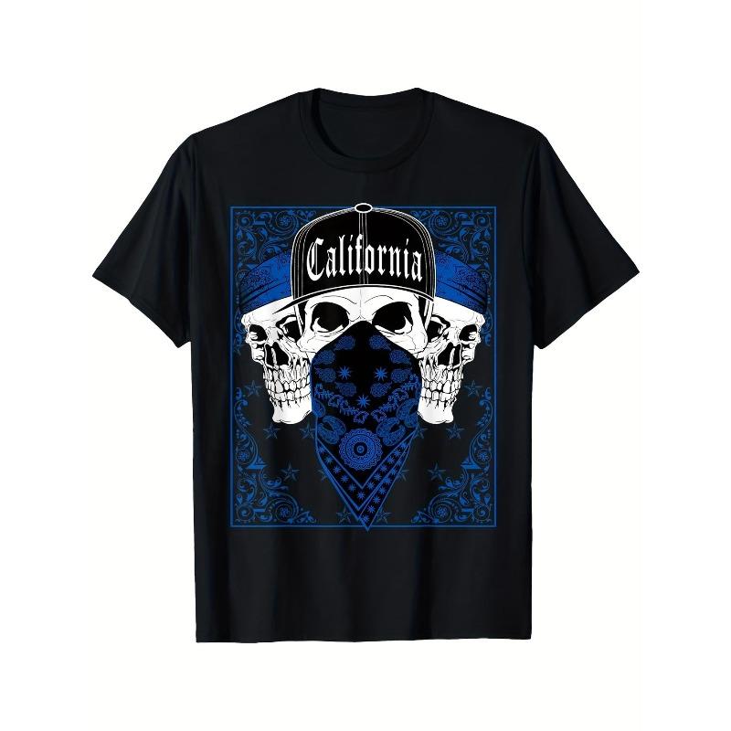 European Size T-Shirt Featuring a California Blue Bandana And a Skull Gangster Motif S чёрный
European Size T-Shirt Featuring a California Blue Bandana And a Skull Gangster Motif S чёрный