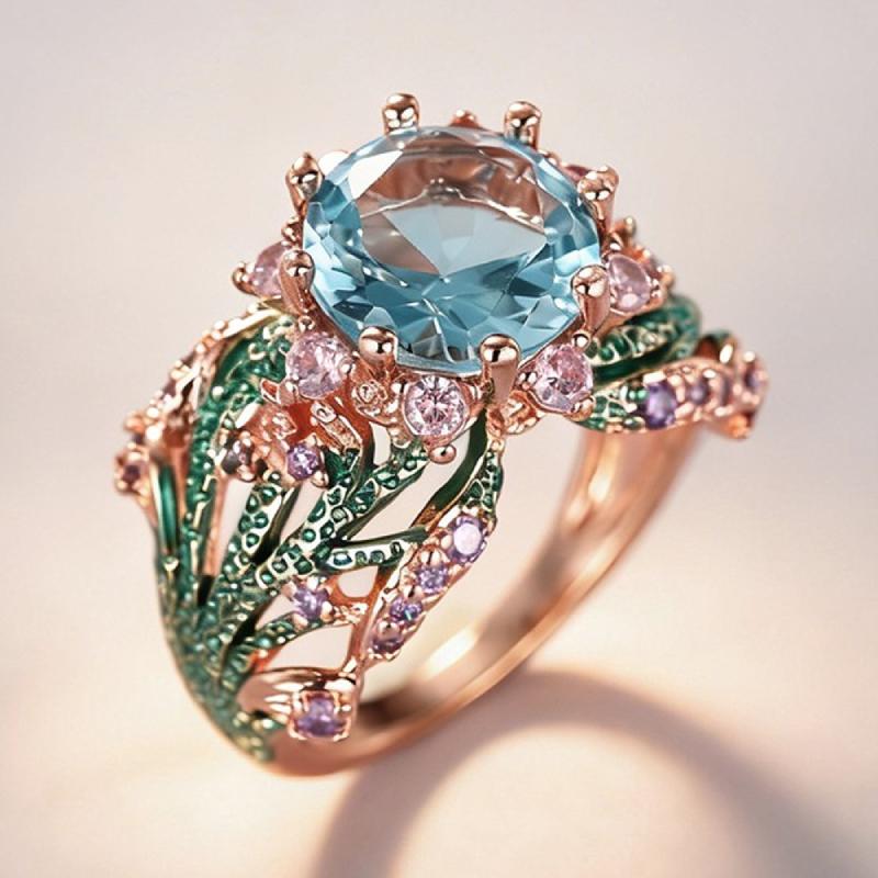 Huitan Delicate Flower Ring for Women Engagement Accessories with Brilliant Cubic Zirconia Exquisite Wedding Zircon Gift 7
Huitan Delicate Flower Ring for Women Engagement Accessories with Brilliant Cubic Zirconia Exquisite Wedding Zircon Gift 7