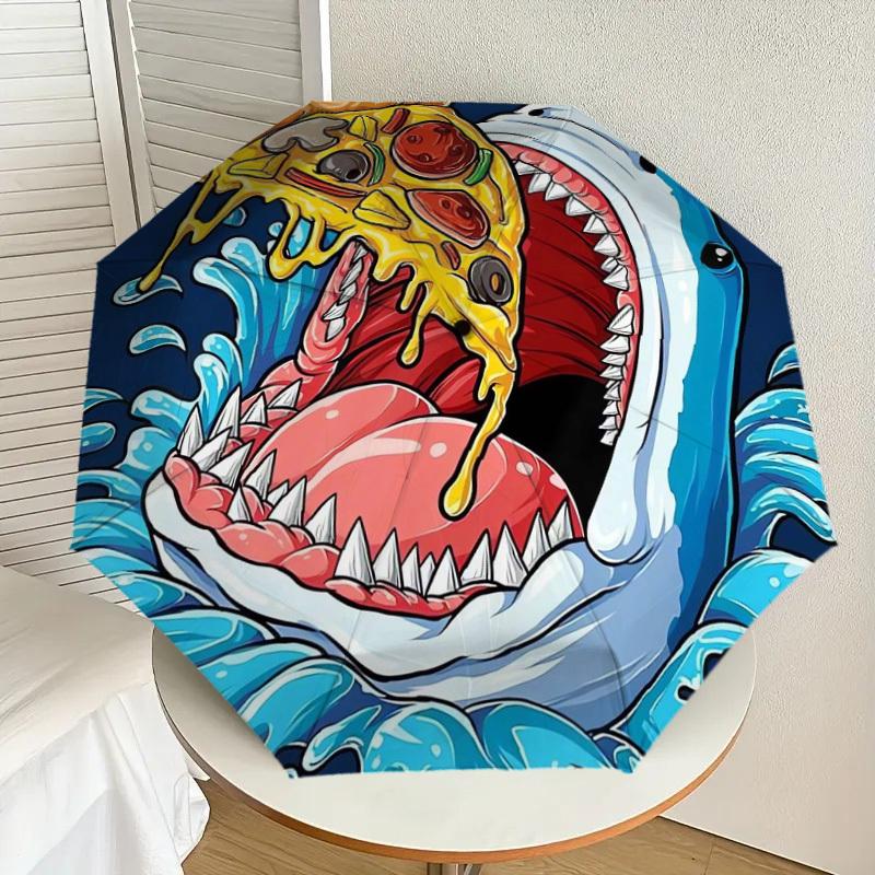 1pc Shark Pizza Ocean Waves Art Print Umbrella with Plastic Handle,Suitable for All Seasons Home Travel Outdoor UmbrellaDD802
1pc Shark Pizza Ocean Waves Art Print Umbrella with Plastic Handle,Suitable for All Seasons Home Travel Outdoor UmbrellaDD802