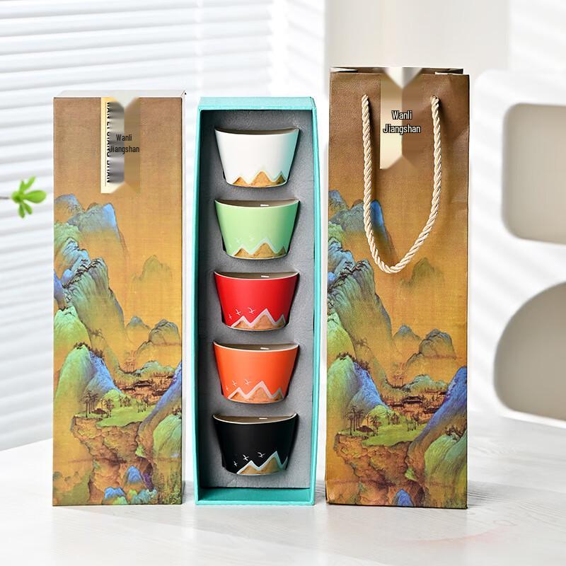 Changbaosen New Chinese Five-Color Ceramic Teacup Set
Changbaosen New Chinese Five-Color Ceramic Teacup Set