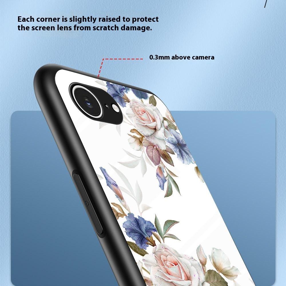 For iPhone 16e Case Floral Pattern TPU+Tempered Glass Protective Phone Cover White Flower Bush
For iPhone 16e Case Floral Pattern TPU+Tempered Glass Protective Phone Cover White Flower Bush