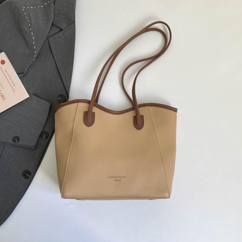 Simple Commuter Pu Leather Shoulder Bag Fashion Patchwork Large Capacity Tote Bag For Women коричневий
Simple Commuter Pu Leather Shoulder Bag Fashion Patchwork Large Capacity Tote Bag For Women коричневий