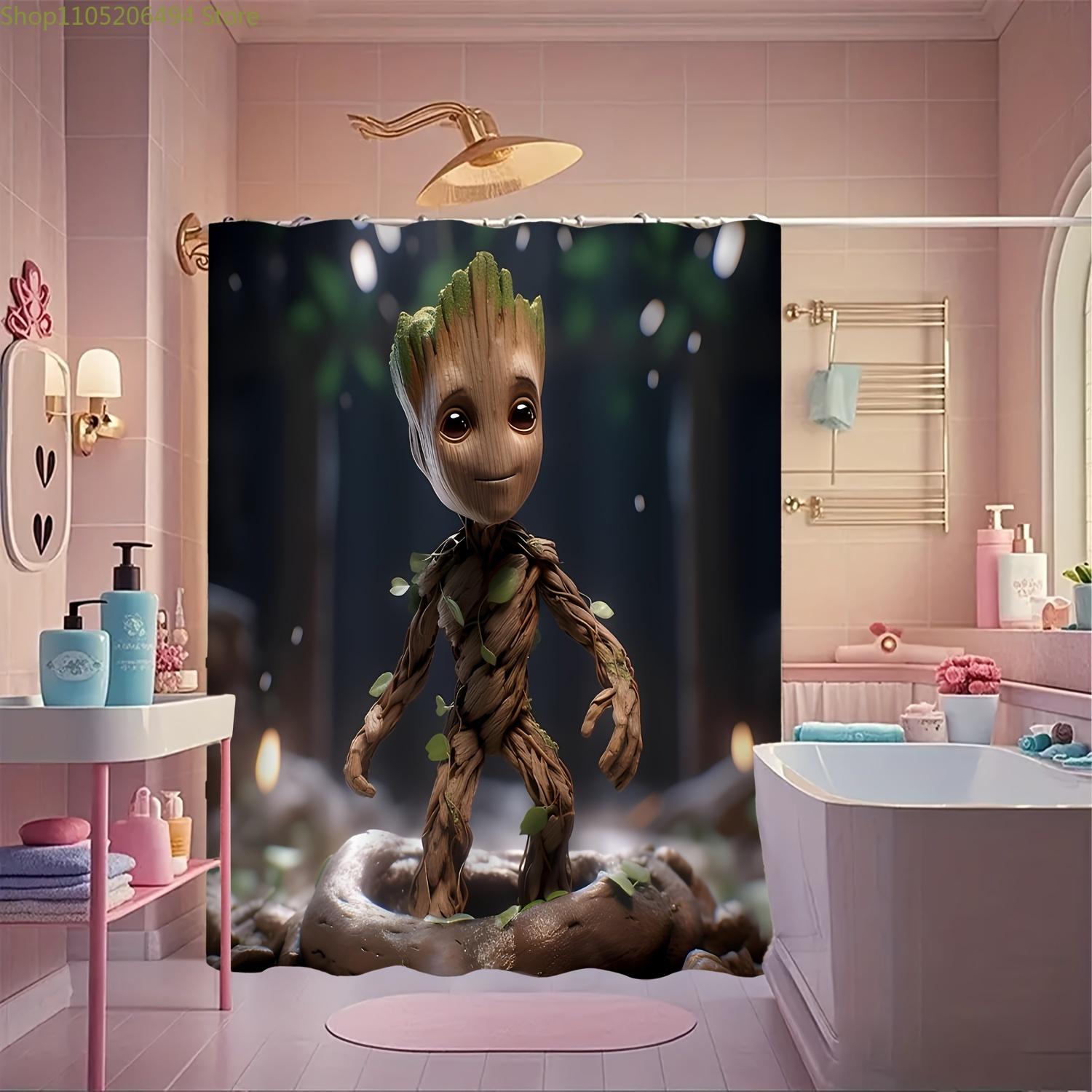 1pc Marvel Groot Shower Curtain with Hooks - Vibrant Polyester Design, Machine Washable, Unlined, Cartoon Character Bathroom D 90x180cm
1pc Marvel Groot Shower Curtain with Hooks - Vibrant Polyester Design, Machine Washable, Unlined, Cartoon Character Bathroom D 90x180cm