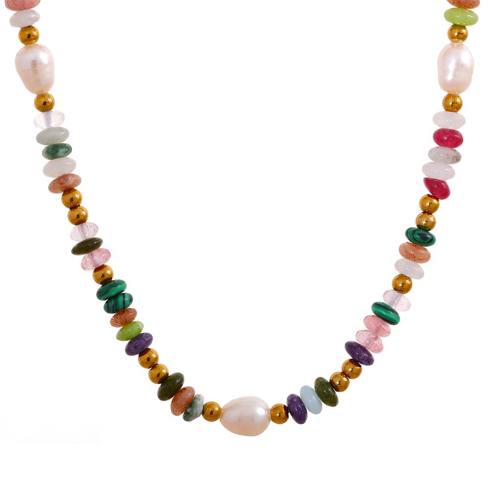 Yhpup Y2K Natural Pearl Stone Colorful Handmade Boho Necklace Women Stainless Steel Aesthetic Gold Color Fashion Jewelry
Yhpup Y2K Natural Pearl Stone Colorful Handmade Boho Necklace Women Stainless Steel Aesthetic Gold Color Fashion Jewelry