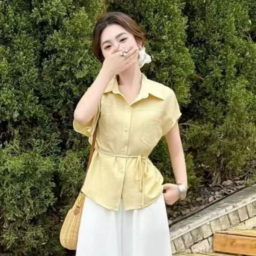 Summer 2026 Elegant Lace-Up High-Waisted Wide-Leg Pants Set: Stylish Two-Piece for a Mature Look L (Recommended 105-115 lbs)
Summer 2026 Elegant Lace-Up High-Waisted Wide-Leg Pants Set: Stylish Two-Piece for a Mature Look L (Recommended 105-115 lbs)