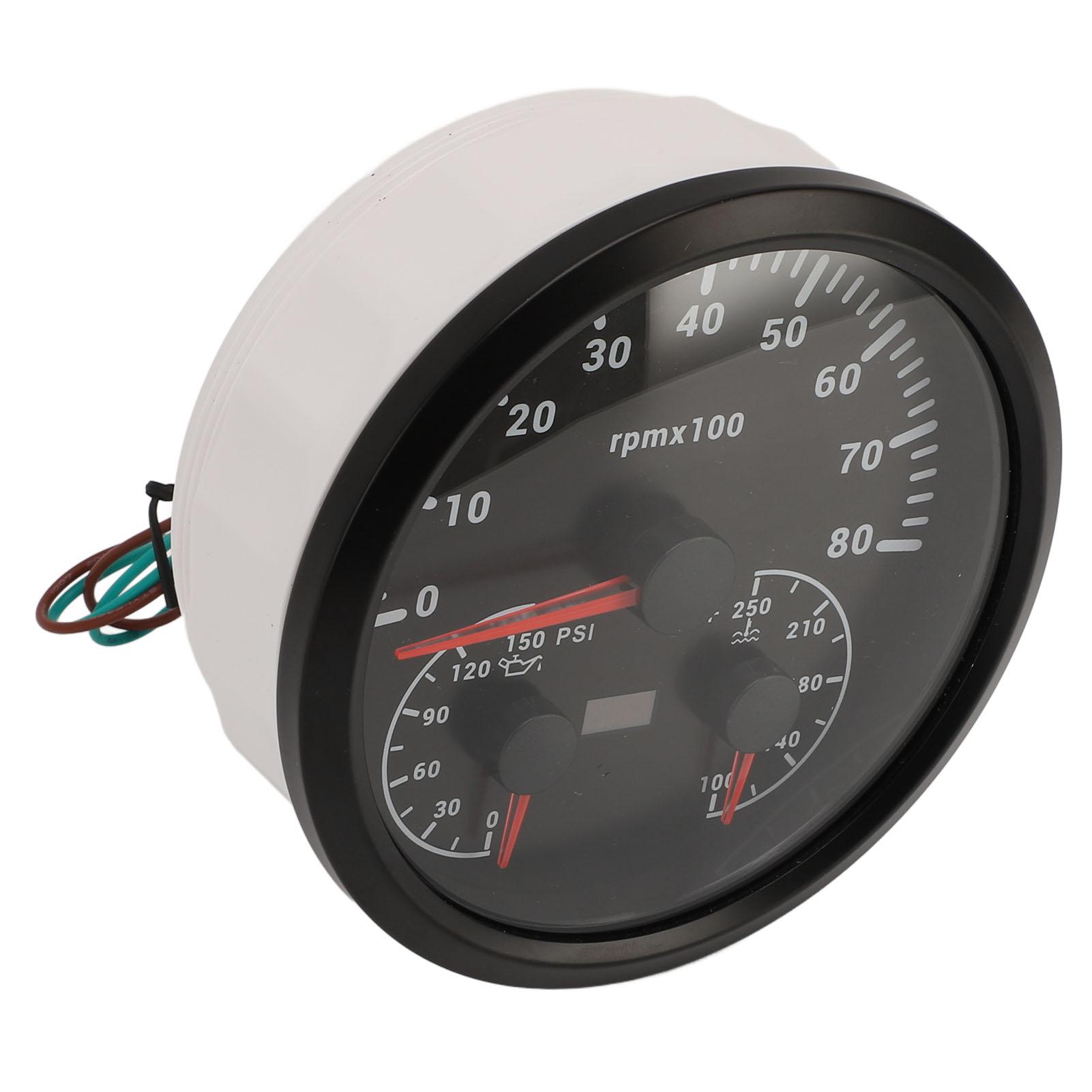 3 в 1 Спидометр 8000 об/мин Тахометр от 0 до 150 PSI Давление масла от 100 до 250 градусов Фаренгейта Температура воды 7
3 в 1 Спидометр 8000 об/мин Тахометр от 0 до 150 PSI Давление масла от 100 до 250 градусов Фаренгейта Температура воды 7