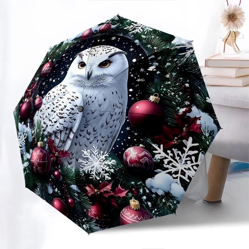 1pc Snowy Owl Festive Christmas Ornament with Automatic Opening Folding Design, 3-Fold Iron Frame Outdoor Umbrella, Perfect Gift for Fans, Travelers,
1pc Snowy Owl Festive Christmas Ornament with Automatic Opening Folding Design, 3-Fold Iron Frame Outdoor Umbrella, Perfect Gift for Fans, Travelers,