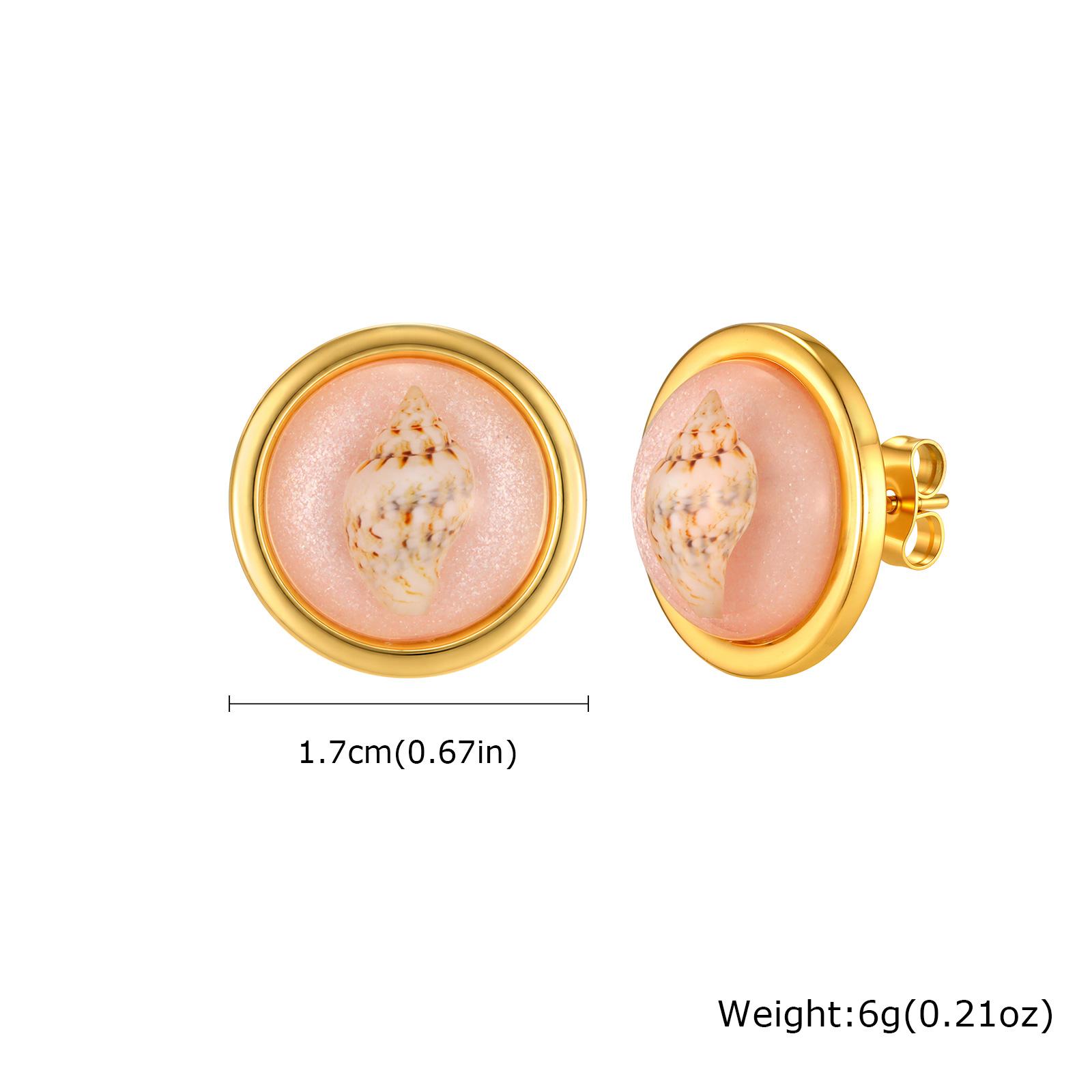 Vnox New Trendy Pink Resin Conch Earrings for Women Stainless Steel French Conch Earrings Summer Holiday Ocean Style Ear Jewelry
Vnox New Trendy Pink Resin Conch Earrings for Women Stainless Steel French Conch Earrings Summer Holiday Ocean Style Ear Jewelry