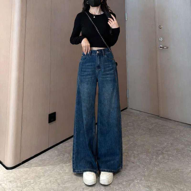 2026 Retro High Waist Wide Leg Jeans: New Style, Slimming Straight Leg, Floor Length S темно-синий
2026 Retro High Waist Wide Leg Jeans: New Style, Slimming Straight Leg, Floor Length S темно-синий