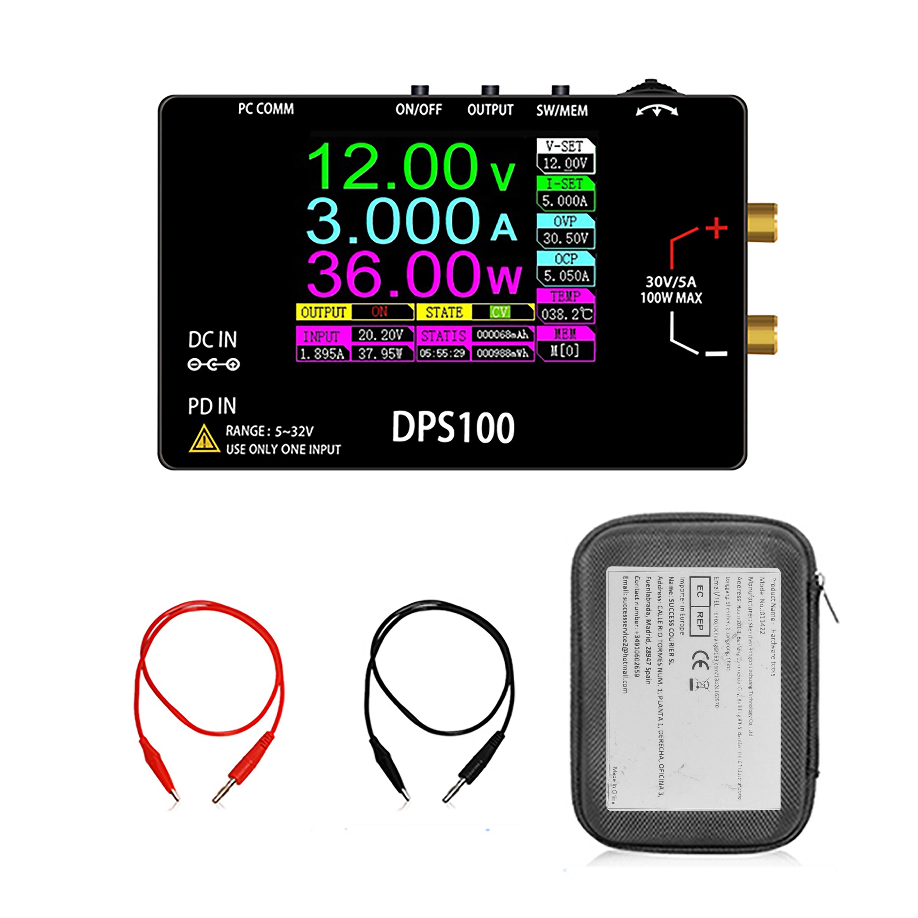 DPS100 DC 30V 5A Power Supply 2.4 Colorful Screen High Power 100W Portable CNC Adjustable Programmable Voltage Switching PD QC
DPS100 DC 30V 5A Power Supply 2.4 Colorful Screen High Power 100W Portable CNC Adjustable Programmable Voltage Switching PD QC