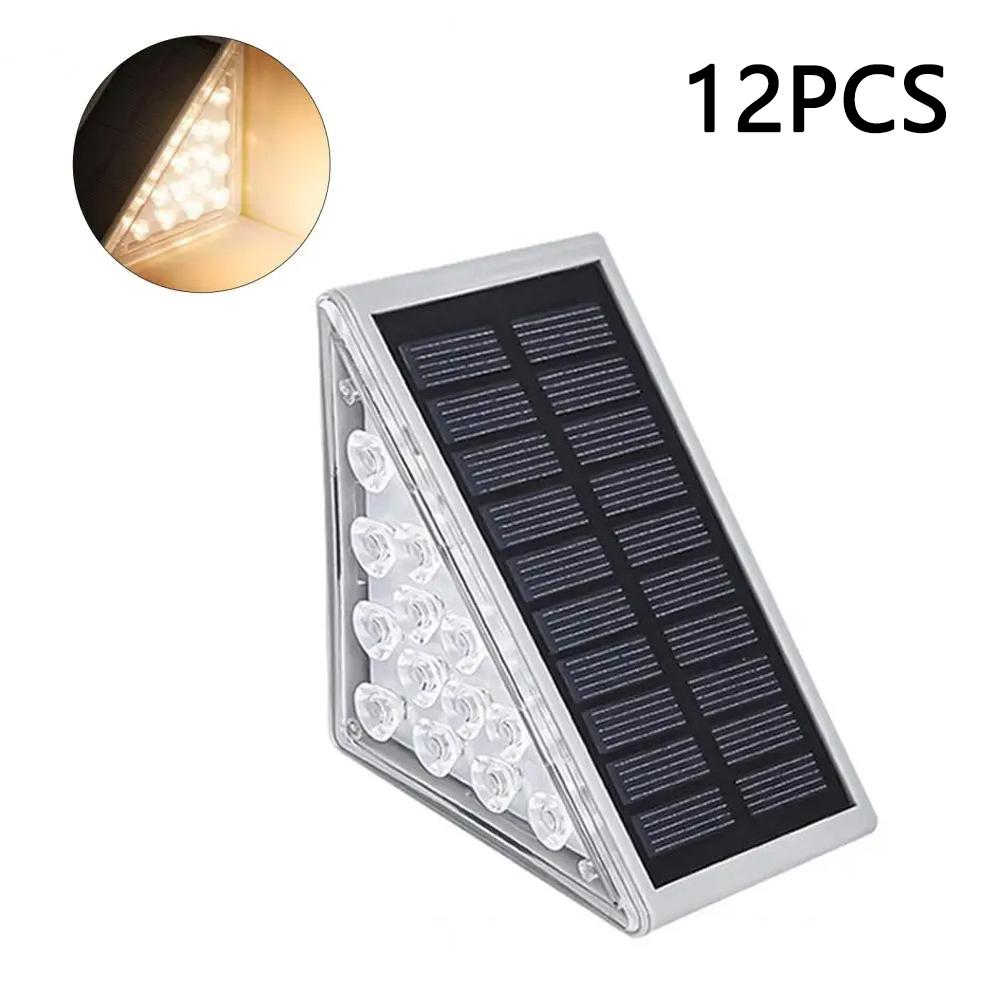 12Pcs 13-LED Solar LED Step Lights Anti-Theft Waterproof Outdoor Stair Decorative Lights Warm Light
12Pcs 13-LED Solar LED Step Lights Anti-Theft Waterproof Outdoor Stair Decorative Lights Warm Light