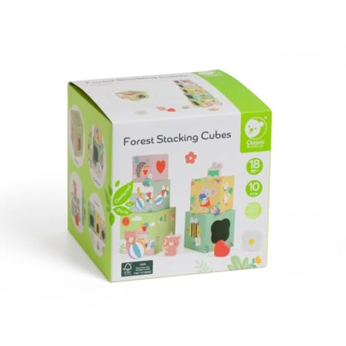 Classic World Forest Stacking Cubes, Stacking Blocks, Educational Building Toy for Ages 18 Months, 2 Years, 3 Years, and 4 Years Old, House-Style Nest
Classic World Forest Stacking Cubes, Stacking Blocks, Educational Building Toy for Ages 18 Months, 2 Years, 3 Years, and 4 Years Old, House-Style Nest