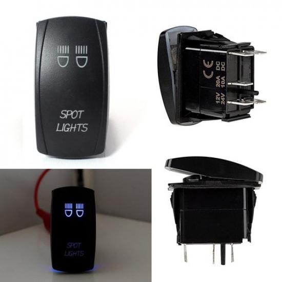 Spot Lights 5-Pin SPST ON/OFF Blue LED Indicator Rocker Switch For Fog DRL Lamps
Spot Lights 5-Pin SPST ON/OFF Blue LED Indicator Rocker Switch For Fog DRL Lamps